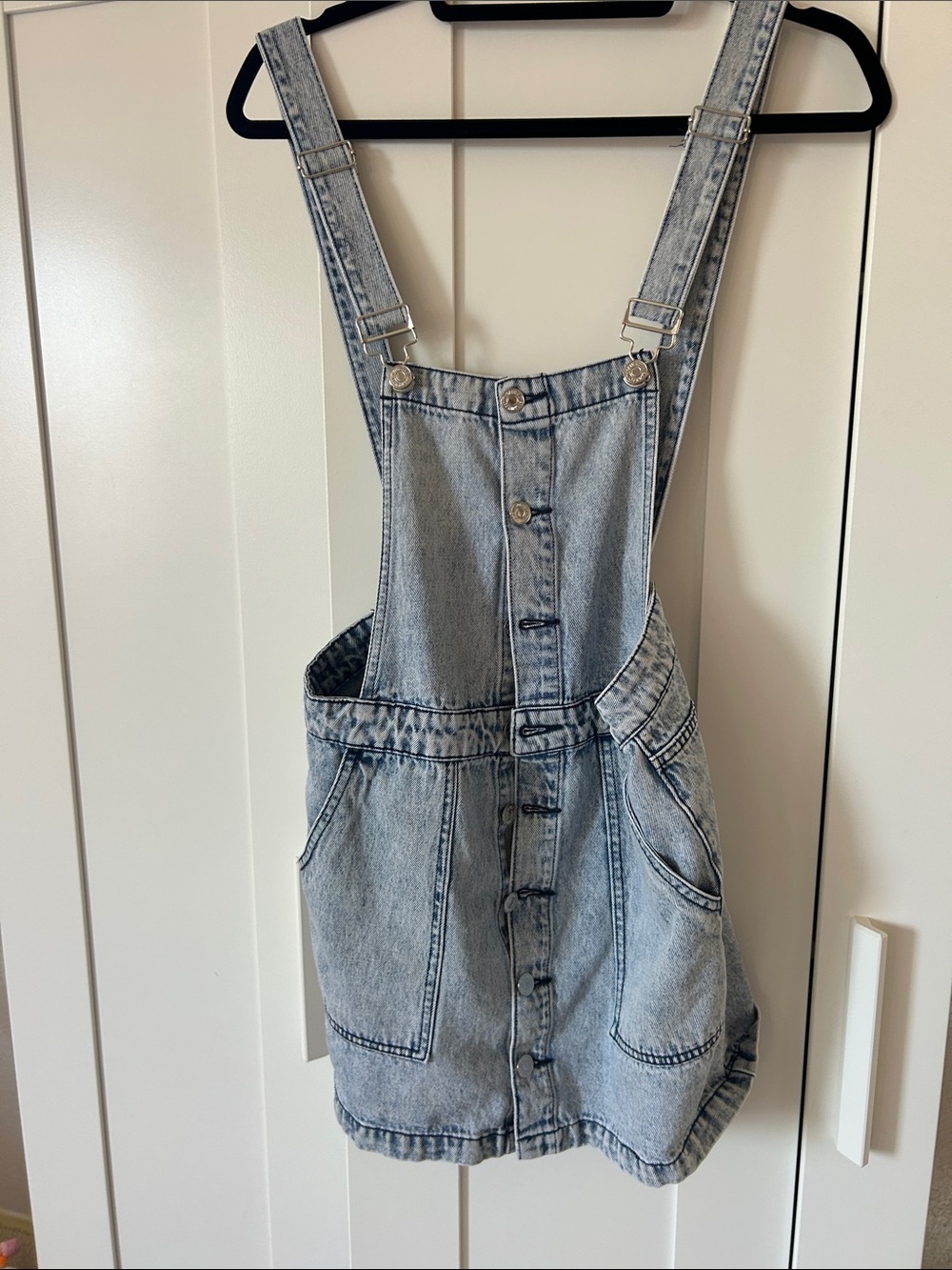 Forever 21 Light Blue Denim Overall Skirt